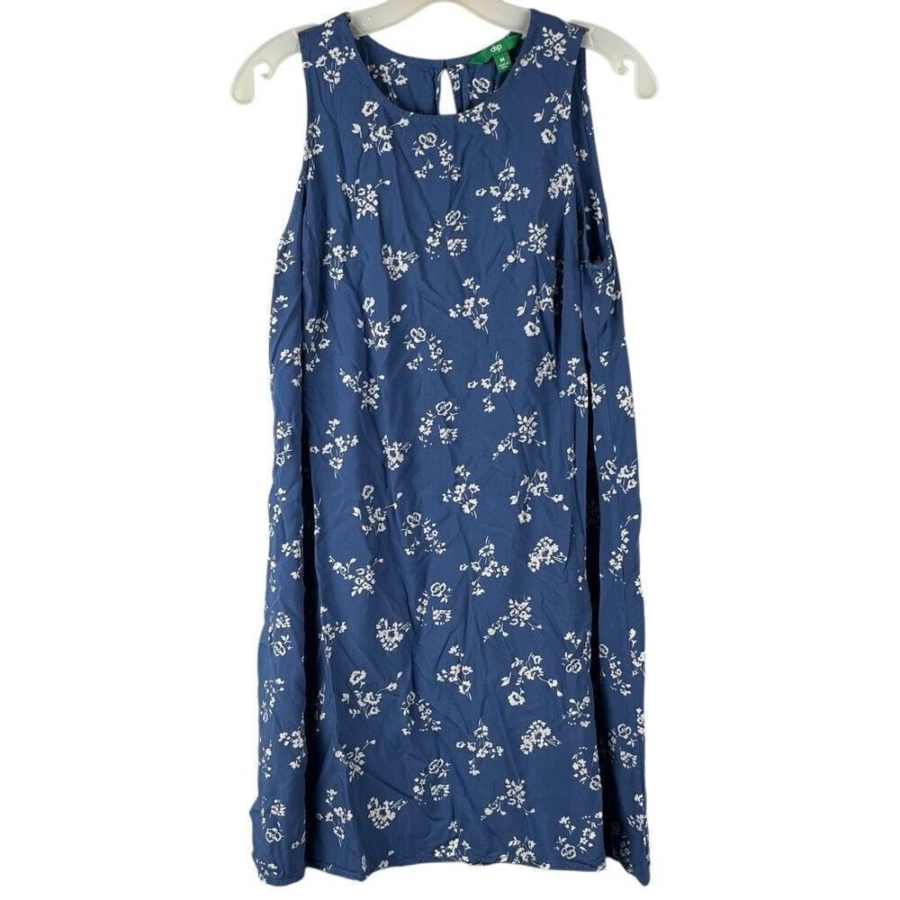 Dip Blue Floral Sleeveless Sundress Medium
